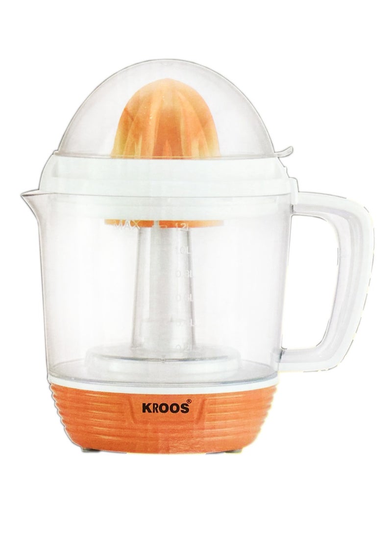 KROOS 40W Pure Copper Motor Orange Juicer – 1200ml Capacity, Reversal Function, Two-Sized Cones for All Types of Oranges and Lemons, and Detachable Parts for Easy Cleaning - Image 1