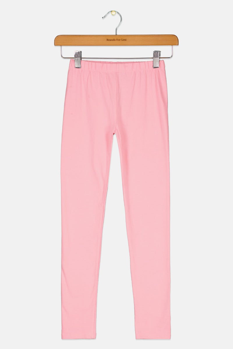 GAP سروال ليغينغز بناتي سادة، وردي - Image 2