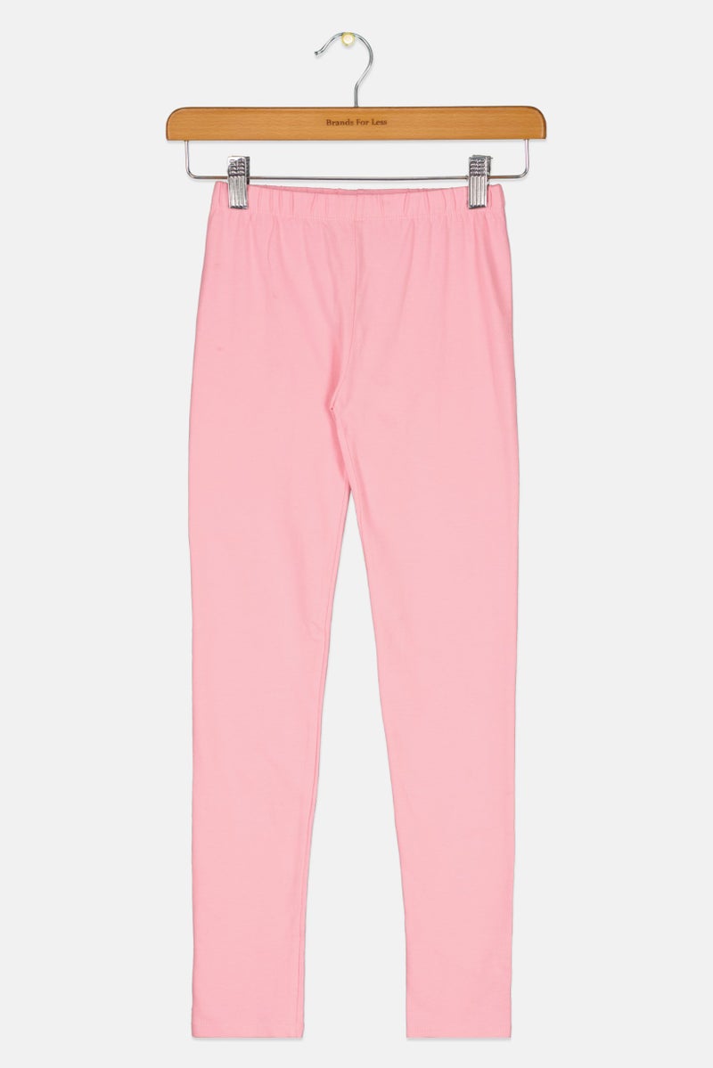 GAP سروال ليغينغز بناتي سادة، وردي - Image 1