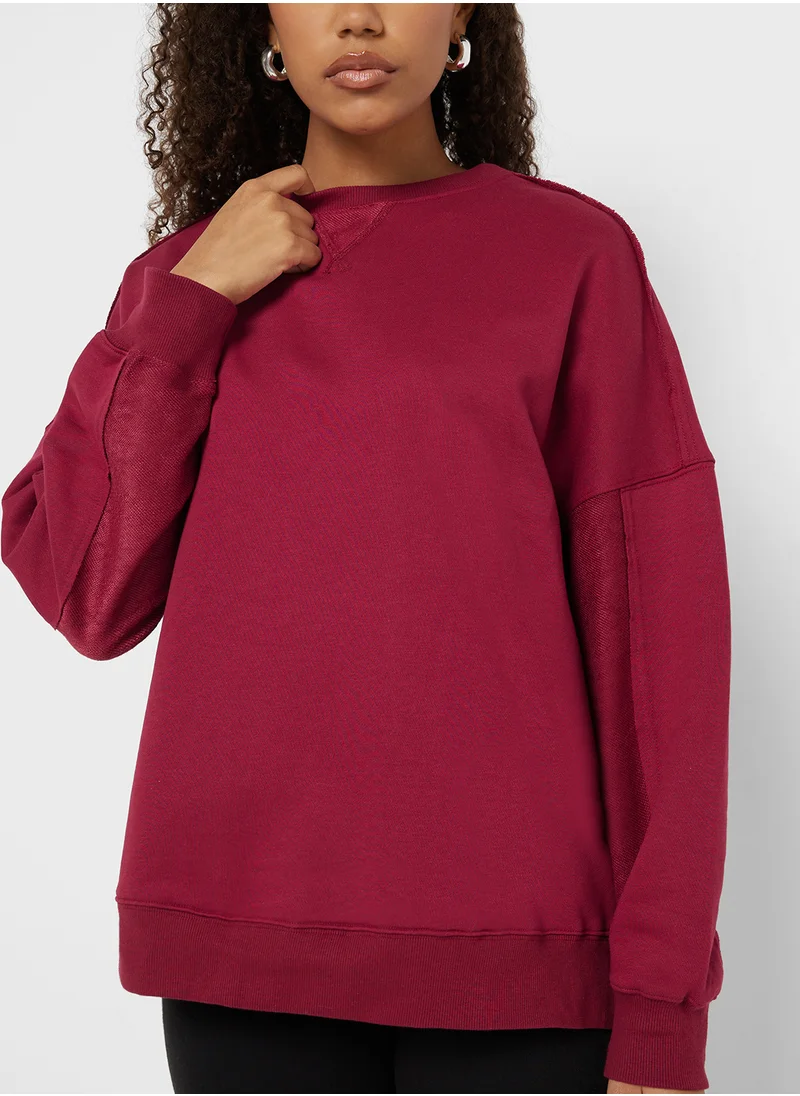 Ginger Oversize Crew Neck Sweatshirt