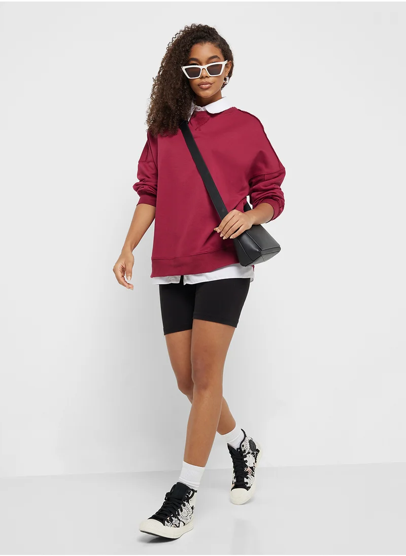 Ginger Oversize Crew Neck Sweatshirt