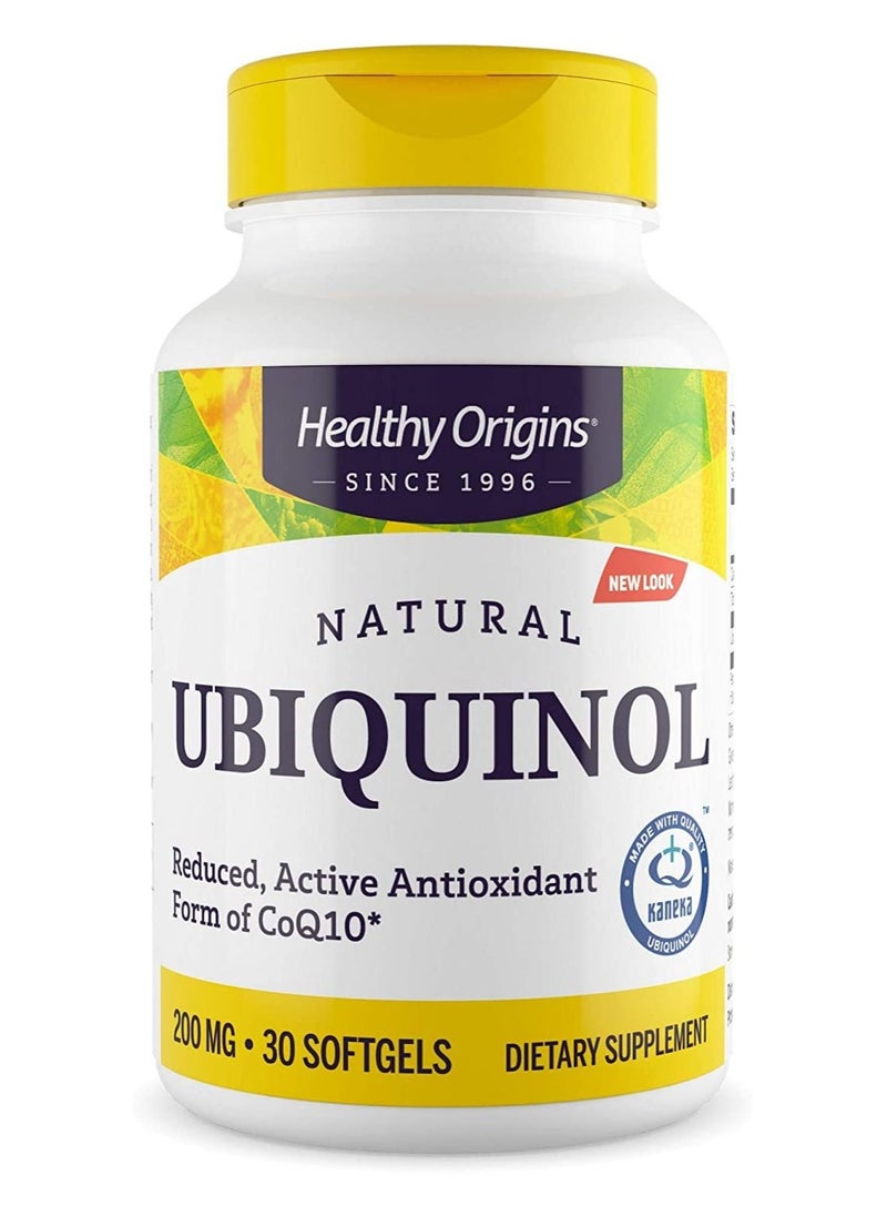 Healthy Origins Ubiquinol Reduced, Active Antioxidant form of CoQ10 Dietary Supplement - 30 Softgels  - Image 1