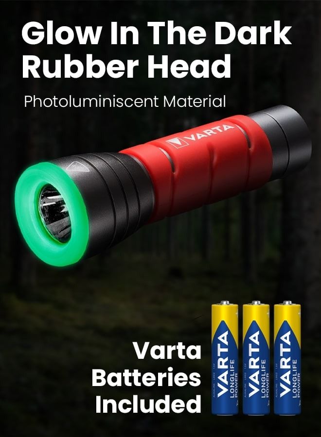 VARTA فلاش لايت فارتا LED: رياضات خارجية F10 مع 3 بطاريات AAA وميزات مبتكرة - Image 3