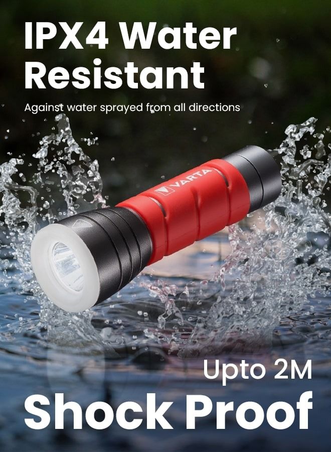 VARTA فلاش لايت فارتا LED: رياضات خارجية F10 مع 3 بطاريات AAA وميزات مبتكرة - Image 4