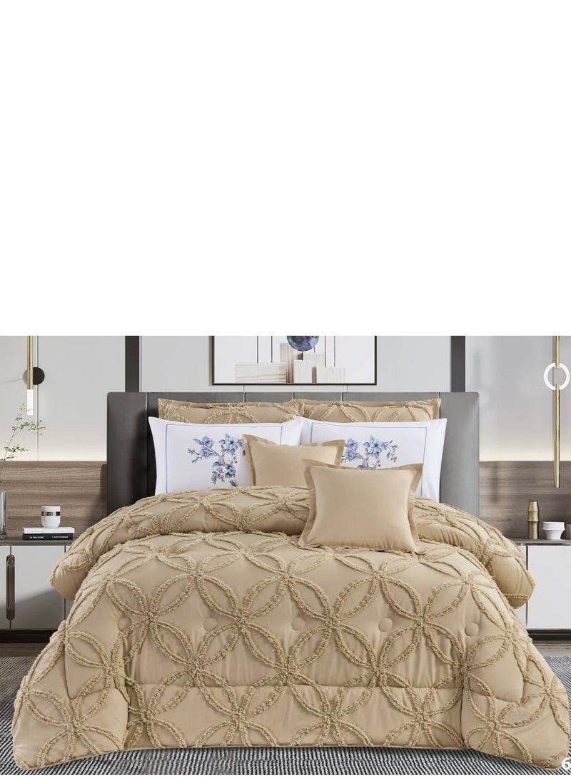 طقم مفرش سرير نفرين معرق مقاس كينج مقاس 230×250 سم - Image 1