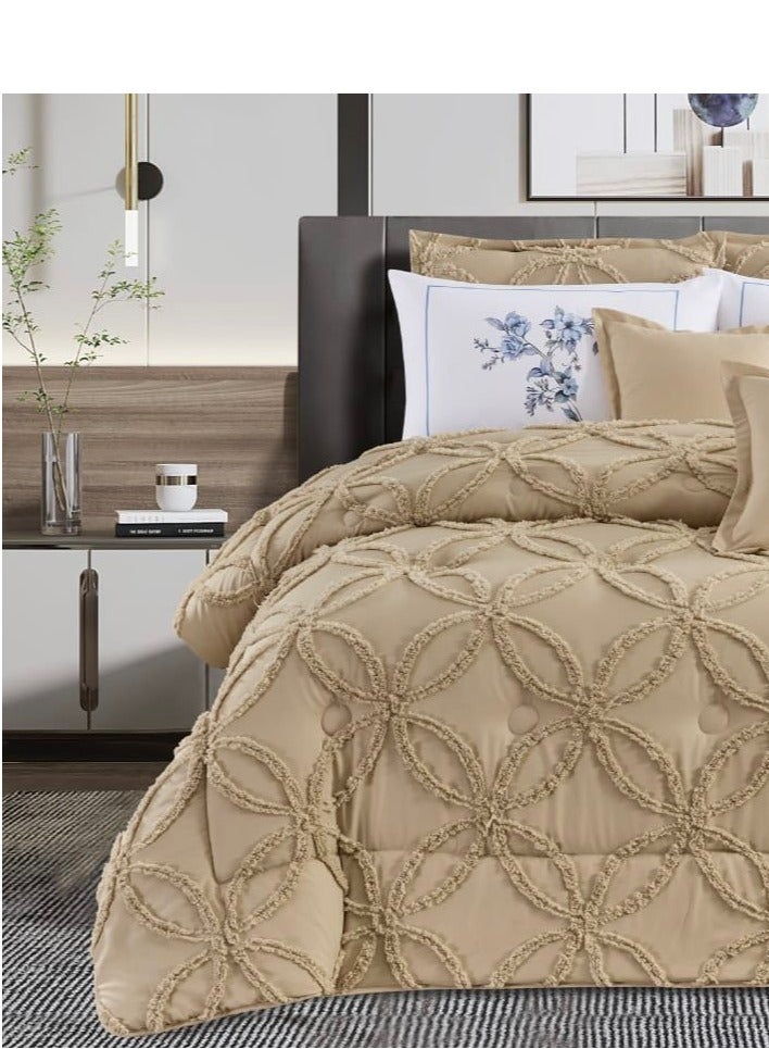 طقم مفرش سرير نفرين معرق مقاس كينج مقاس 230×250 سم - Image 2