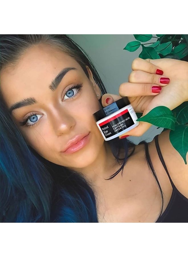 Yeouth كريم العين بالريتينول مع حمض الهيالورونيك، كريم تحت العين للهالات السوداء والانتفاخ، أكياس تحت العين، كريم مرطب تحت العين، العناية ببشرة العين - Image 4