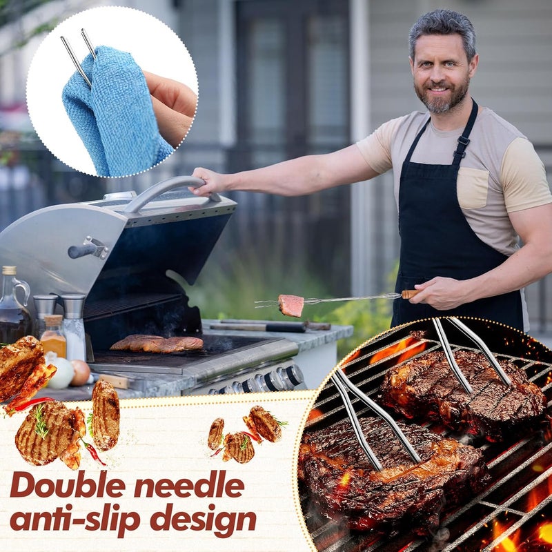 Minatee 12 Pack Marshmallow Roasting Sticks 30 Inch Fall Extra Extendable Smores Skewers, Hot Dog Stick for Campfire, with Wooden Telescoping Corn BBQ Utensil Holder Kit Outdoor Camping for Fire Pit - Image 4