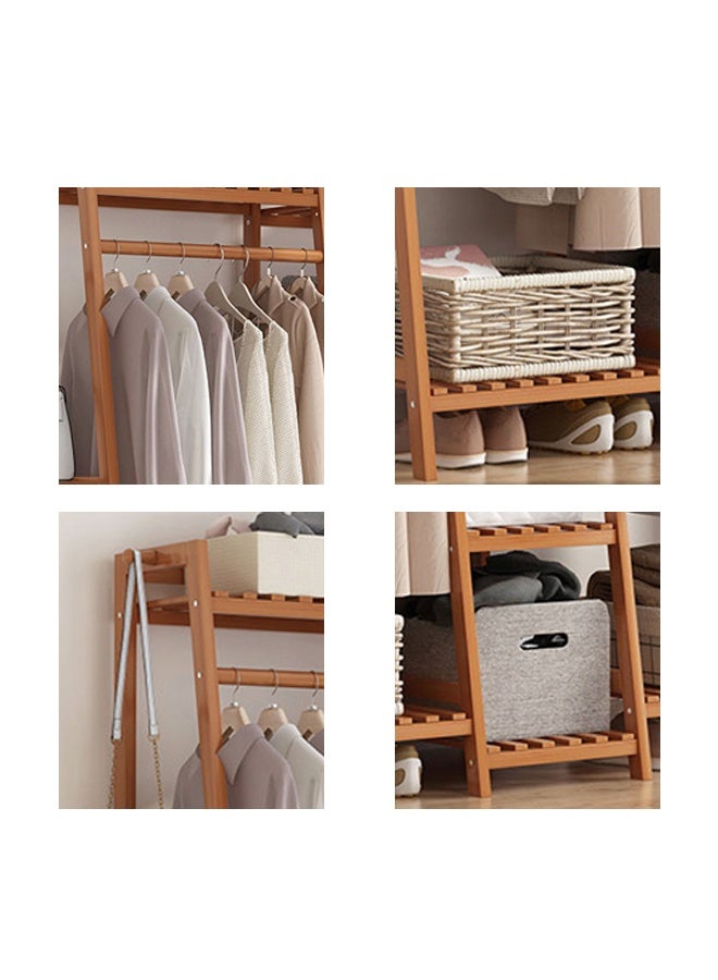 NKX Wooden Coat & Hat Rack Stand - Trapezoid Ladder Design, Modular Assembly, Brown 160cm - Entryway & Bedroom Organizer - Image 5