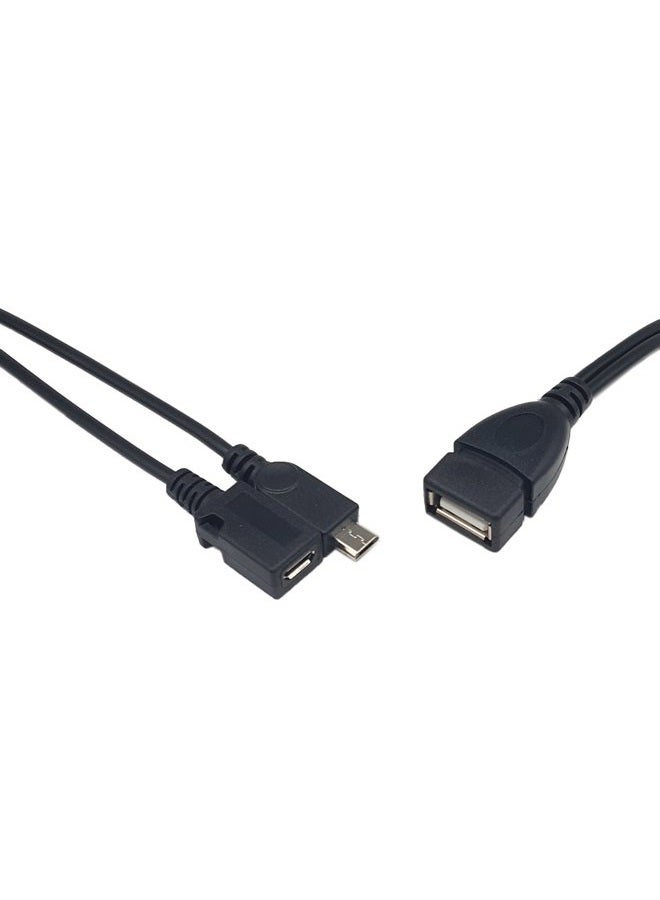 SinLoon USB 2.0 Data Charge Y Splitter Cable, Micro USB Host OTG Cable with Micro USB Power Cable (USB A F to mirc M+F) - Image 4