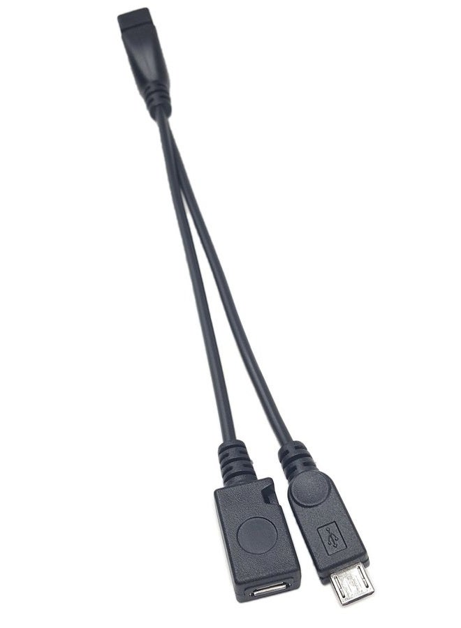 SinLoon USB 2.0 Data Charge Y Splitter Cable, Micro USB Host OTG Cable with Micro USB Power Cable (USB A F to mirc M+F) - Image 5