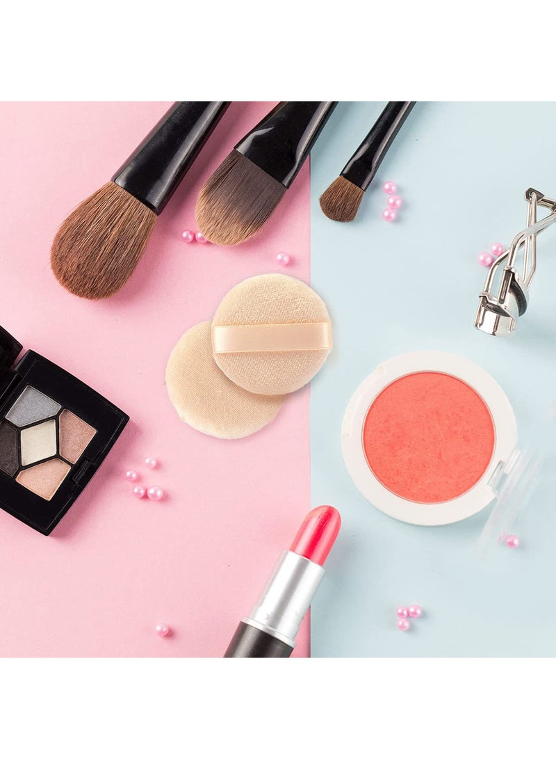 SYOSI بف، إسفنجة بودرة تجميل ناعمة أداة مكياج 2.95 بوصة من القطن النقي لبودرة الأساس - Image 4