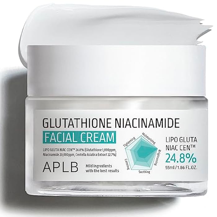APLB Glutathione Niacinamide Facial Cream | LIPO GLUTA NIAC CEN™ 24.8% 1.86 FL.OZ/Korean Skincare, Deep hydration, Niacinamide, Improve skin elasticity, Improve skin texture - Image 1