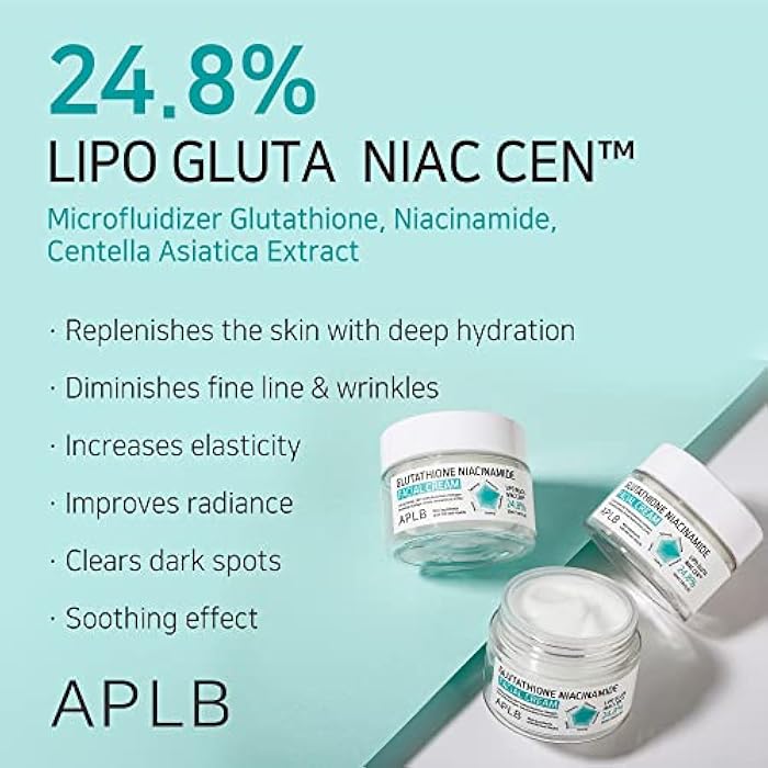 APLB Glutathione Niacinamide Facial Cream | LIPO GLUTA NIAC CEN™ 24.8% 1.86 FL.OZ/Korean Skincare, Deep hydration, Niacinamide, Improve skin elasticity, Improve skin texture - Image 3