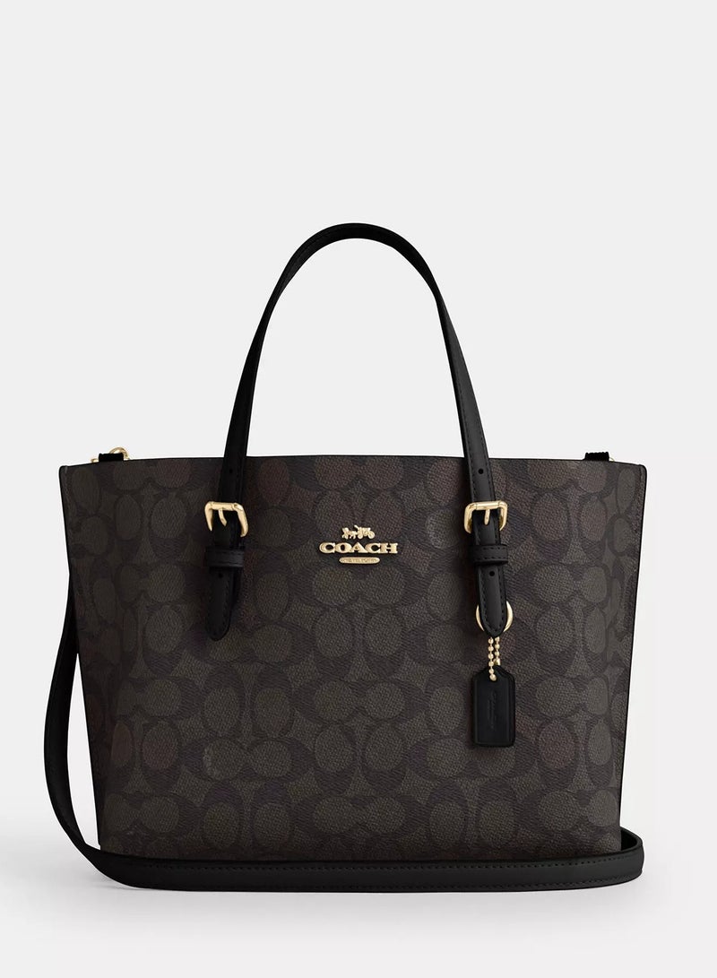 coachoutlet Coach Mollie 25 Hand Bag, Women's Shoulder Bag, Women's Hand Bag, Women's Tote Bag, Women's Crossbody Bag, Women's Travel Bag, 25cm-Walnut-Black - Image 1