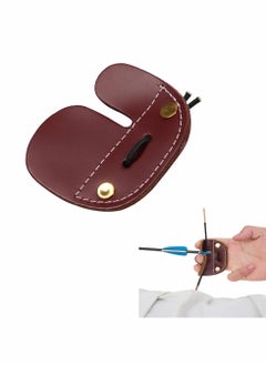 SYOSI Finger Saver, SYOSI Archery Finger Tabs Leather Shooting Finger Guard Protector Right Left Handed Finger Saver for Outdoor Recurve Bows  - Image 1