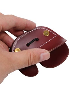 SYOSI Finger Saver, SYOSI Archery Finger Tabs Leather Shooting Finger Guard Protector Right Left Handed Finger Saver for Outdoor Recurve Bows  - Image 2