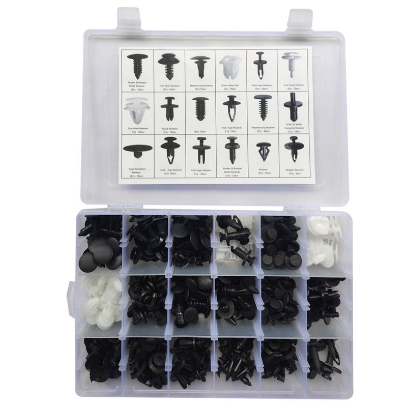 Lantee 415 Pcs Auto Car Door Fastener Clips Pins Rivet for Honda Chrysler GM Toyota Ford - Weatherstrip/Fender Bumper Shield/Hood Insulation/Fascia/Trim Panel/Push Type Retainer & Square Screw Nut - Image 3