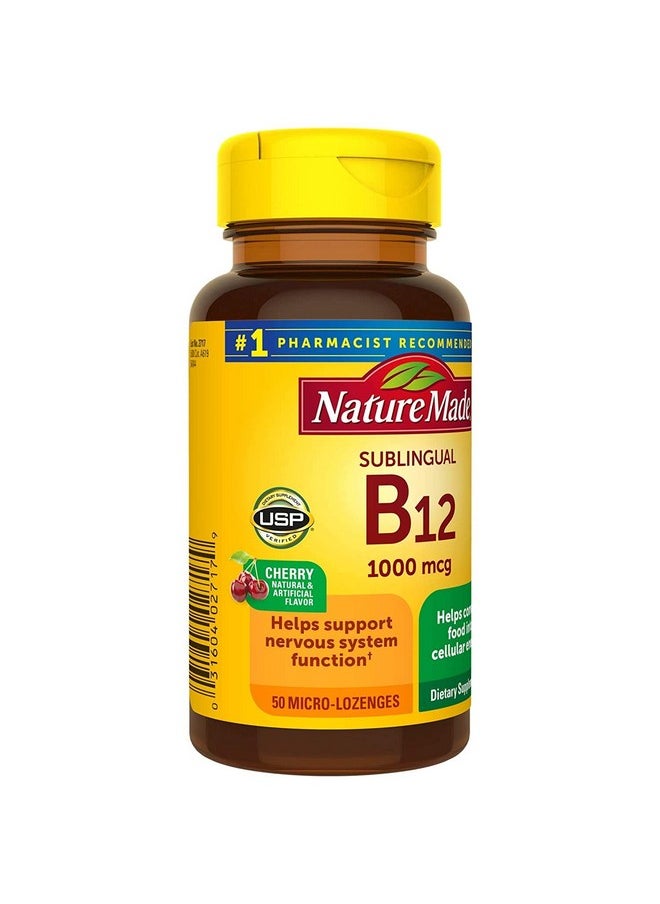 Nature Made B12 1000 Mcg Microlozenges Cherry Flavor 50 Ea (Pack Of 2)  - Image 5