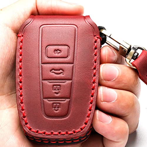 LYGKMU Car Key Fob Cover Case Compatible with Toyota Keyless Remote Control 2022、2021、2020、2019、2018、2017、2016 RAV4 Camry Corolla Avalon Tacoma Highlander 4Runner Tundra Prius Prado etc.（AN-Red） - Image 4