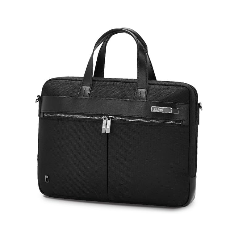 Safari Select Noble Laptop Messanger Bag With Tablet Compartment, Adjustable Shoulder Strap,Fits 14 inch/15.6 inch laptop Compatible, Office Bag Men and Women, Sling Bag, Black - Image 1