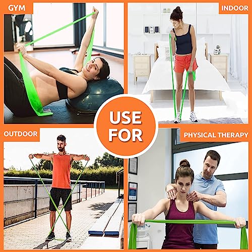Vissco Active Band, Physical Resistance Band for Exercise, Workouts, Gym, Stretching, Yoga, Physical Therapy, Sports, Strengthening of Muscles & Joints - Medium Resistance (Green) - Image 5