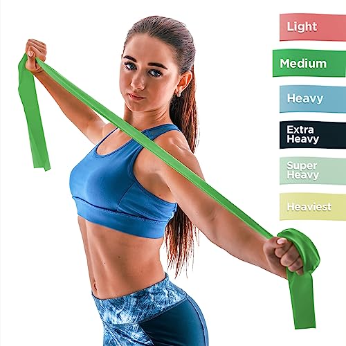 Vissco Active Band, Physical Resistance Band for Exercise, Workouts, Gym, Stretching, Yoga, Physical Therapy, Sports, Strengthening of Muscles & Joints - Medium Resistance (Green) - Image 2