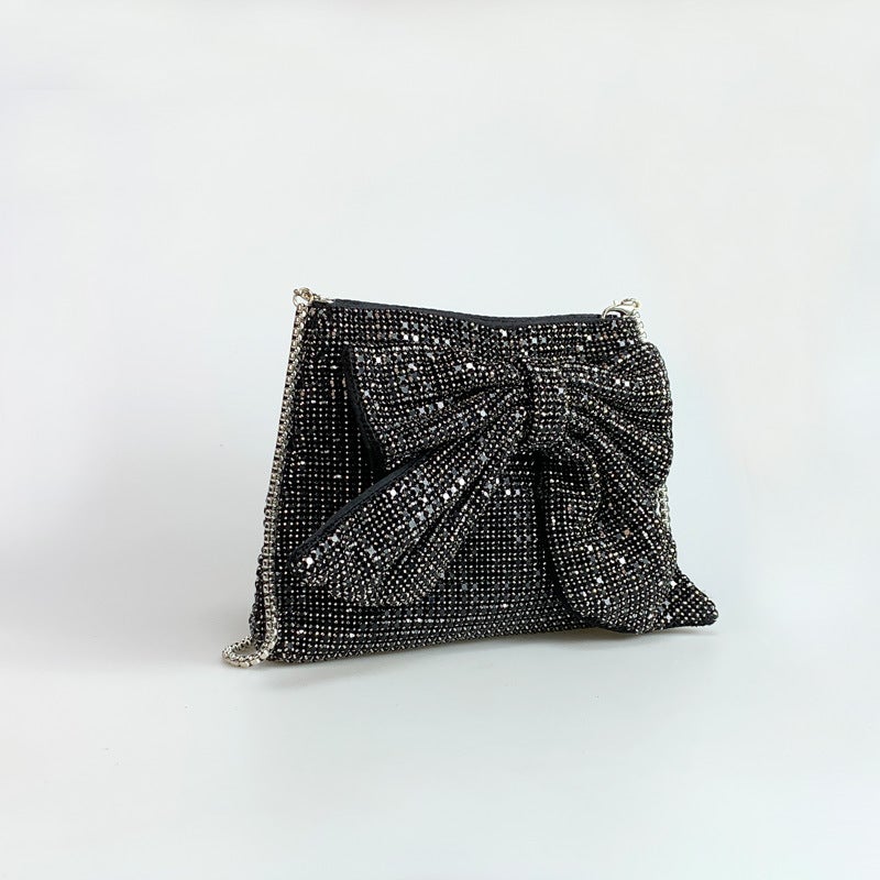 Evening Bag Women'S Diamond Rhinestone Bag Fashionable Shoulder Bag High-End Bow Bag For Women - Image 3