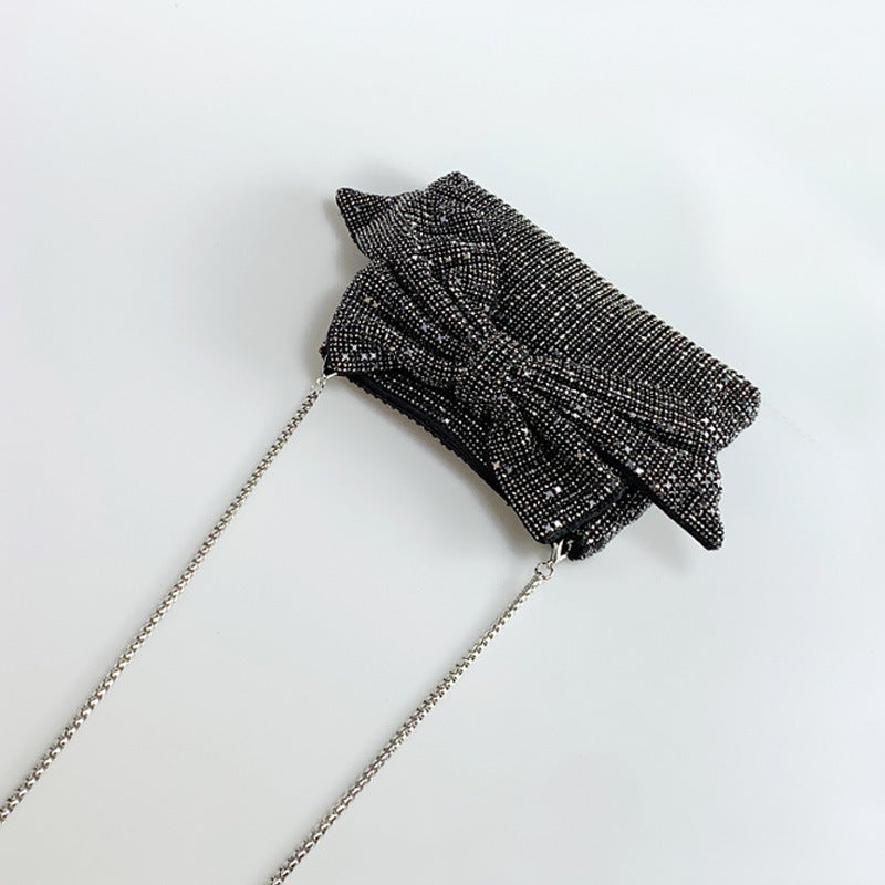 Evening Bag Women'S Diamond Rhinestone Bag Fashionable Shoulder Bag High-End Bow Bag For Women - Image 5