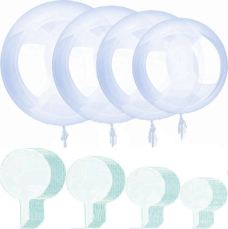 UZER Clear Bobo Balloons 40 pieces 4 Sizes Transparent Bubble BalloonDifferent Sizes for Wedding Birthday Christmas Indoor Outdoor Party Decoration 12182436 inches - Image 2