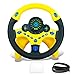 RedCrab Steering Wheel Car Driving Simulated Toy with Light and Music for Kids Pretend Driving Seat ToysBaby Electric Early Learning Educational Toys for Boys and GirlsYellow - Image 2