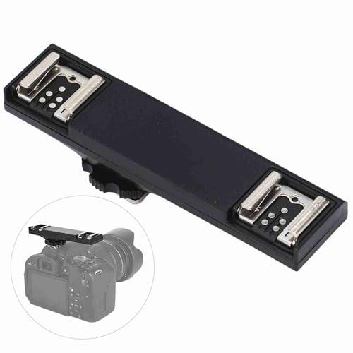 Tangxi Hot Shoe Splitter, Hot Shoe Extension Bar Mount Cold Shoe Extension Bracket Bracket DSLR Camera Camcorder DV (for ) - Image 4