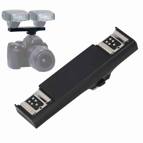 Tangxi Hot Shoe Splitter, Hot Shoe Extension Bar Mount Cold Shoe Extension Bracket Bracket DSLR Camera Camcorder DV (for ) - Image 3
