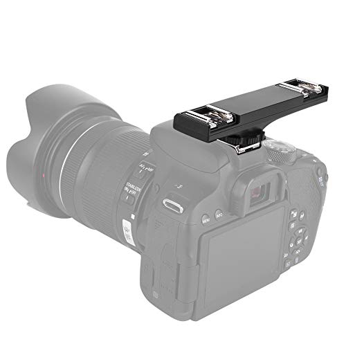 Tangxi Hot Shoe Splitter, Hot Shoe Extension Bar Mount Cold Shoe Extension Bracket Bracket DSLR Camera Camcorder DV (for ) - Image 2