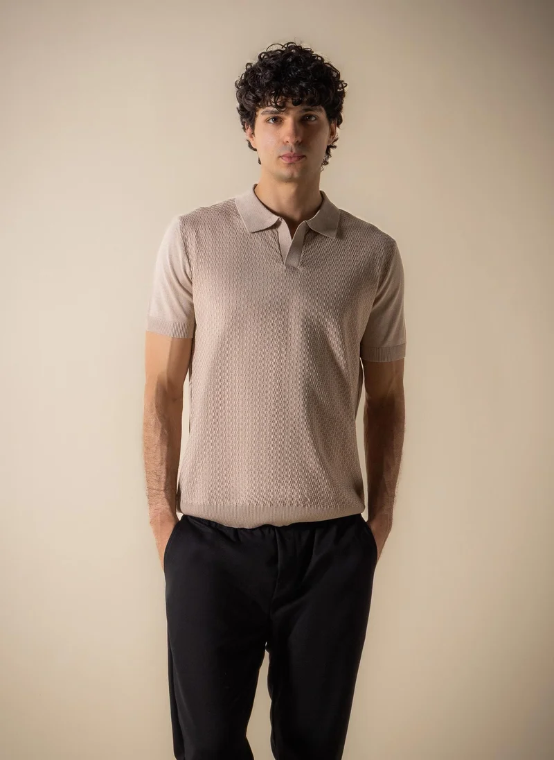 SHAPES SOFT TEXTURED POLO SHIRT