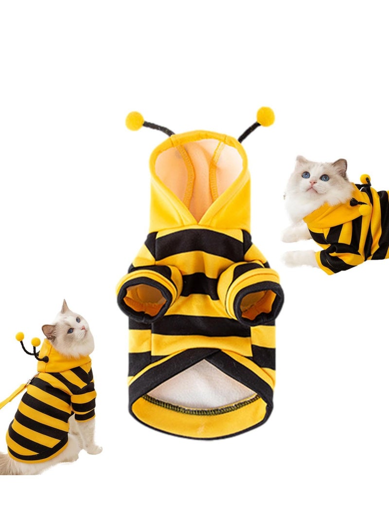 Excefore Dog Bee Costume, Dog Hoodies Bee Costume, Warm Clothes Puppy Cute Hooded Coat, for Holiday Cosplay, Outfits for Cat and Small Dogs, XL (Recommended 6-7kg) - Image 1