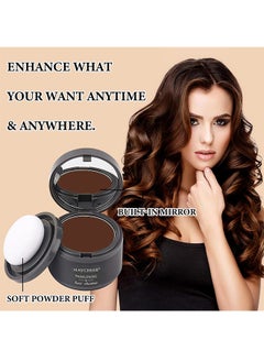 MAYCHEER Instantly Root Cover Up Hairline Shadow Powder, Root Touch Up Hair Powder, Grey Hair Coverage Hair Powder For Womem With Eyebrows, Beard Line, Bald Spots (Dark Brown)  - Image 3