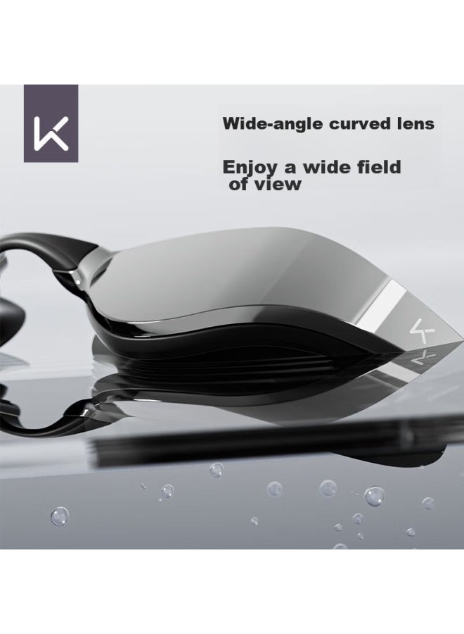 Keep Swimming Goggles, High-definition Anti-fog Waterproof, For Men And Women, Racing Clear Lens, Coated Professional Equipment, Piano Black - Image 4