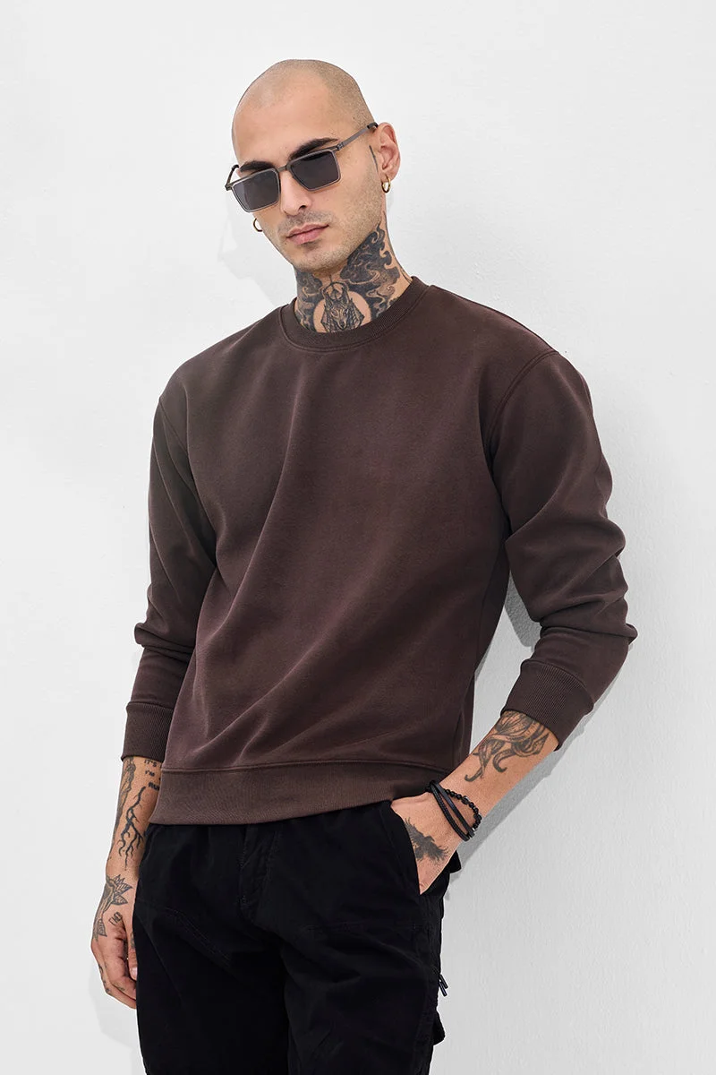 سنيتش Solid Relaxed Fit Sweatshirt