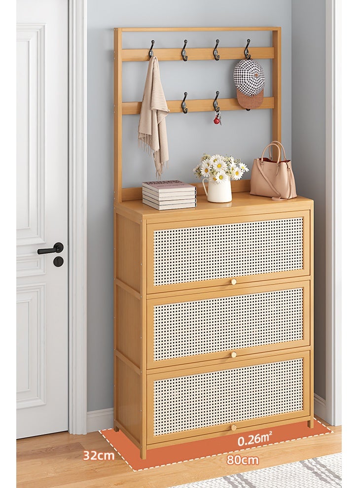 NKX Flip Door Shoe Cabinet Hanger Integrated Household Doorway Multi-functional Shoe Rack Storage 100*32*188 CM - Image 4