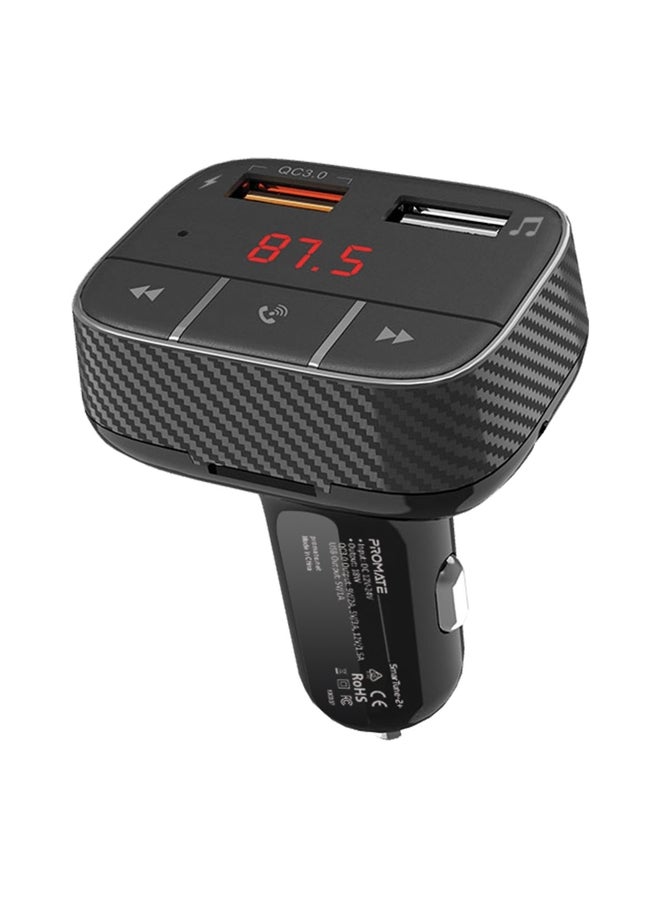 PROMATE Car Wireless FM Modulator With Quick Charge 3.0 Port Black - Image 1