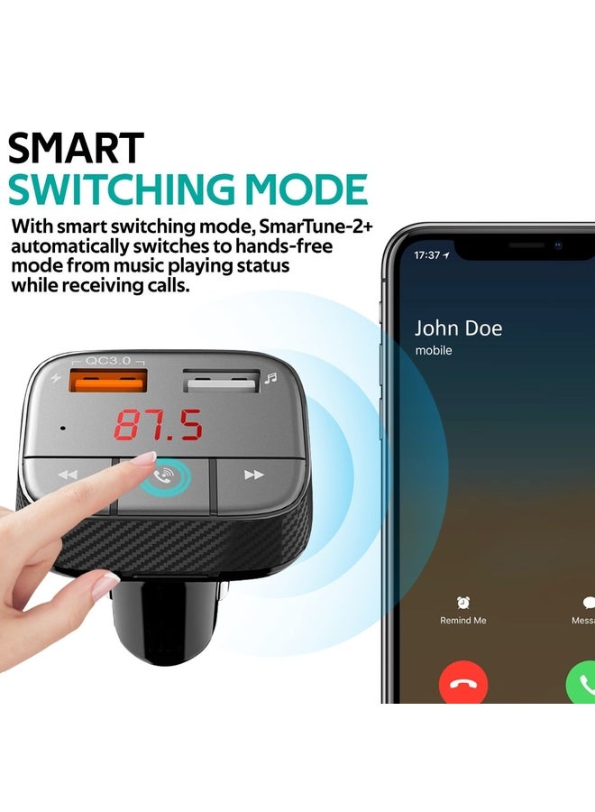 PROMATE Car Wireless FM Modulator With Quick Charge 3.0 Port Black - Image 2