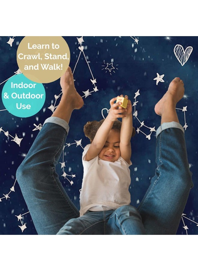 JumpOff Jo Baby Play Mat - Large Folding Foam Play Mat for Infants, Babies, Toddlers, Waterproof, Double-Sided (70" x 59") - Galaxy Bears - Image 5