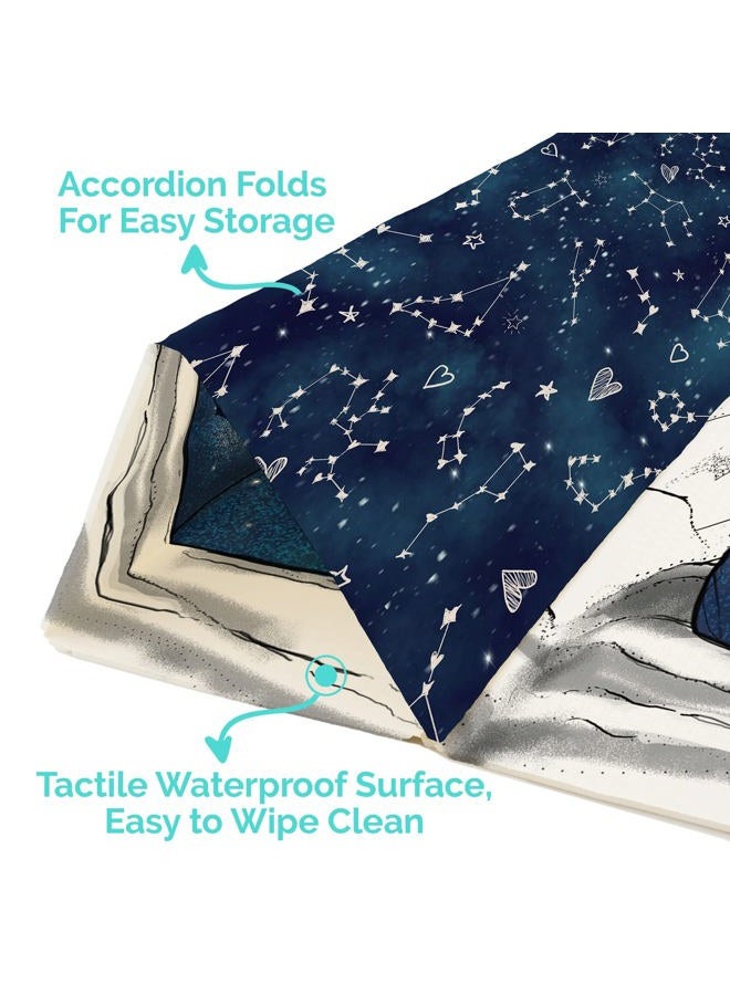 JumpOff Jo Baby Play Mat - Large Folding Foam Play Mat for Infants, Babies, Toddlers, Waterproof, Double-Sided (70" x 59") - Galaxy Bears - Image 3