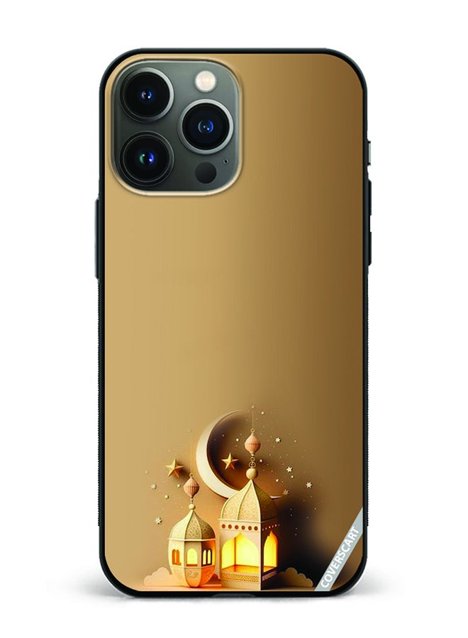 COVERSCART Protective Case Cover For Apple iPhone 13 Pro Lantern Design Gold