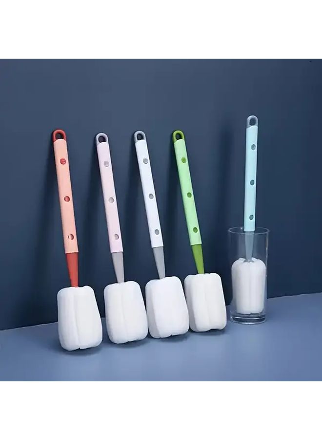 Green Handle 3 In 1 Adjustable Long Handle Cup Brush For Kitchen Glassware - Image 1