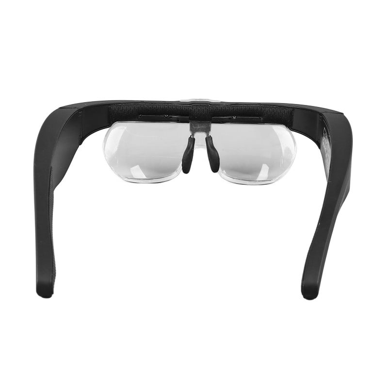 Spectacle Magnifier LED Rechargeable Close Work Head Magnifying Glasses for Eyeglasses with 1.5 2.5 3.5 5X Lens 2 Light - Image 2