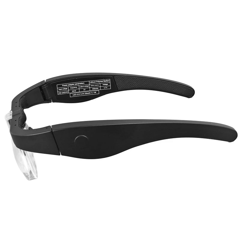 Spectacle Magnifier LED Rechargeable Close Work Head Magnifying Glasses for Eyeglasses with 1.5 2.5 3.5 5X Lens 2 Light - Image 3