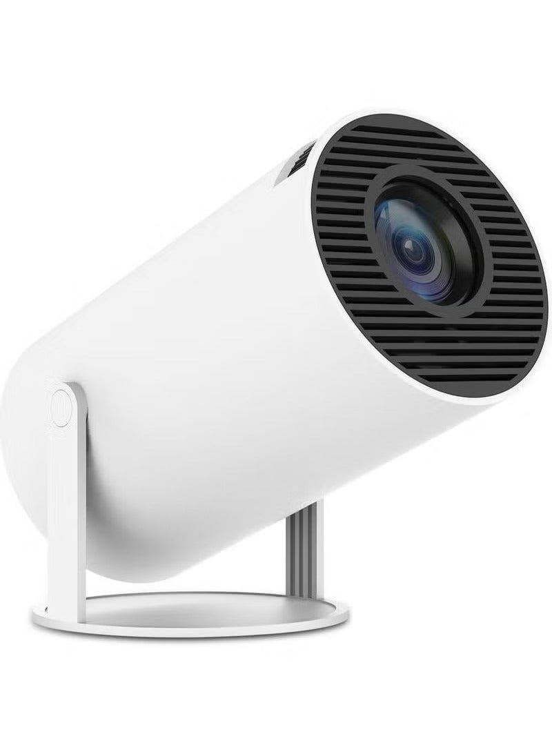 Smart 4K Projector with Android OS – WiFi 6 & Bluetooth 5.2, 180° Rotating Stand, Auto Focus, Electric Keystone Adjustment, 1080P Full HD, Built-in Apps & Hi-Fi Speakers – Perfect for Home Theater, Gaming, and Presentations