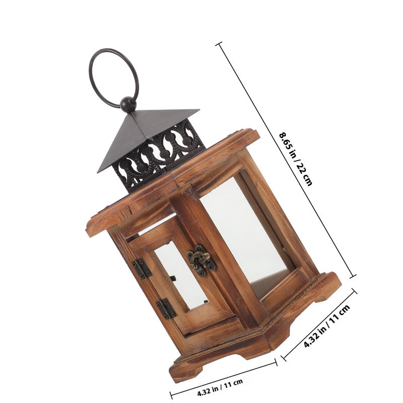 Decorative Candle Lantern Farmhouse Candle Holder Rustic Candle Lantern Holder for Wedding Table - Image 2